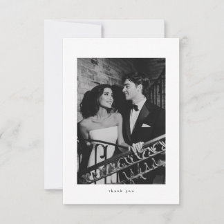 Vintage Classic Formal Wedding Photo Budget Dankeskarte