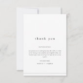 Vintage Classic Formal Wedding Photo Budget Dankeskarte (Rückseite)