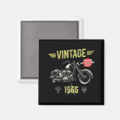 Vintage Classic Geboren 1966 60. Design Magnet (Vorderseite/Rückseite)