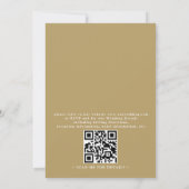Vintage Classic Gold Budget QR Code Wedding Einladung (Rückseite)