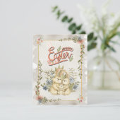 Vintage Classic Happy Ostertagen Feiertagskarte (Stehend Vorderseite)