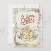 Vintage Classic Happy Ostertagen Feiertagskarte (Vorderseite)