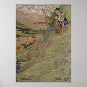 Vintage Classic Heidi der Alpen Poster