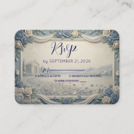 Vintage Classical Romantic Floral RSVP Cards Begleitkarte