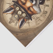 Vintage Classy Steampunk Fuchs Seidenpapier (Ausschnitt)