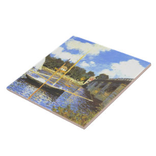Vintage Claude Monet Die Brücke von Argenteuil Fliese