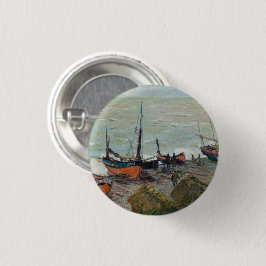 Vintage Claude Monet Fischerboote Button