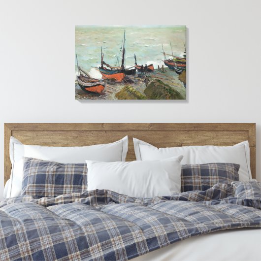 Vintage Claude Monet Fischerboote Leinwanddruck (Insitu (Schlafzimmer))