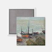 Vintage Claude Monet Fischerboote Magnet (Vorderseite/Rückseite)