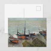 Vintage Claude Monet Fischerboote Postkarte (Vorne/Hinten)