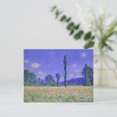 Vintage Claude Monet Mohnfeld Postkarte (Stehend Vorderseite)