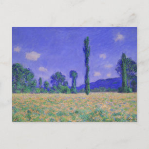 Vintage Claude Monet Mohnfeld Postkarte
