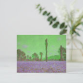 Vintage Claude Monet Mohnfeld Postkarte (Stehend Vorderseite)