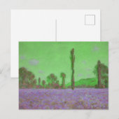 Vintage Claude Monet Mohnfeld Postkarte (Vorne/Hinten)