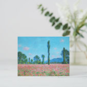 Vintage Claude Monet Mohnfeld Postkarte (Stehend Vorderseite)