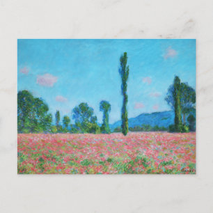 Vintage Claude Monet Mohnfeld Postkarte