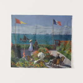 Vintage Claude Monet Terrasse eine Sainte-Adresse Wandteppich