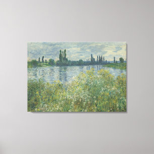 Vintage Claude Monet Ufer der Seine Vétheuil   Leinwanddruck