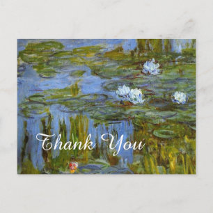 Vintage Claude Monet Wasserlilie danke Postkarte