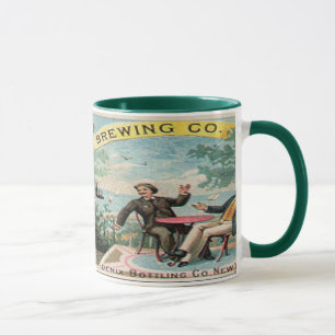 Vintage Clausen-Bier-Schilderetikett Tasse