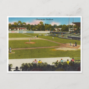 Vintage-Clearwater-Florida-Baseballstadion Postkarte