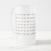 Vintage Clearwing Motten Mattglas Bierglas (Vorderseite Links)