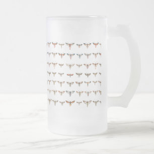 Vintage Clearwing Motten Mattglas Bierglas