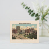Vintage Cleveland Ohio Public Square Postkarte (Stehend Vorderseite)