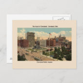 Vintage Cleveland Ohio Public Square Postkarte (Vorne/Hinten)
