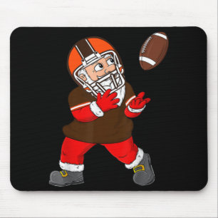 Vintage Cleveland Weihnachten Santa Claus Football Mousepad