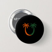 Vintage Clic 90er Miami Palmen Um Button (Vorne & Hinten)