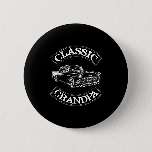 Vintage Clic Auto Lustiger Opa Button (Vorderseite)