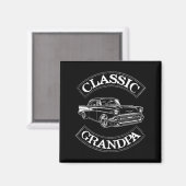 Vintage Clic Car Funny Grandpa  Magnet (Vorderseite/Rückseite)