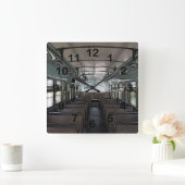 VINTAGE CLOCK QUADRATISCHE WANDUHR (Zuhause)