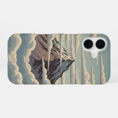 Vintage Cloud Mountain iPhone 16 Hülle (Rückseite (Horizontal))