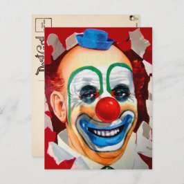 Vintage Clowface Postkarte