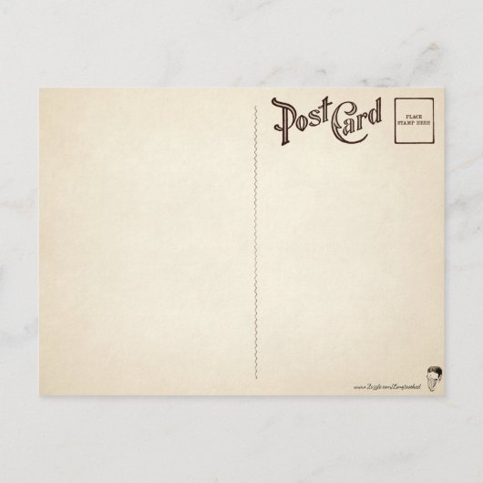 Vintage Clowface Postkarte (Rückseite)