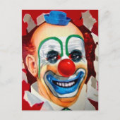 Vintage Clowface Postkarte (Vorderseite)