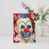 Vintage Clowface Postkarte (Stehend Vorderseite)