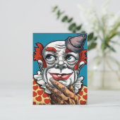 Vintage Clown Kunst, Dichtung und Musik Postkarte (Stehend Vorderseite)