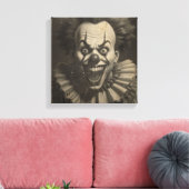 Vintage Clown-Leinwand Leinwanddruck (Insitu (Wohnzimmer))