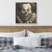 Vintage Clown-Leinwand Leinwanddruck (Insitu (Schlafzimmer))