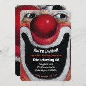 Vintage Clown-Party Einladung (Vorne/Hinten)