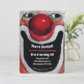 Vintage Clown-Party Einladung (Stehend Vorderseite)