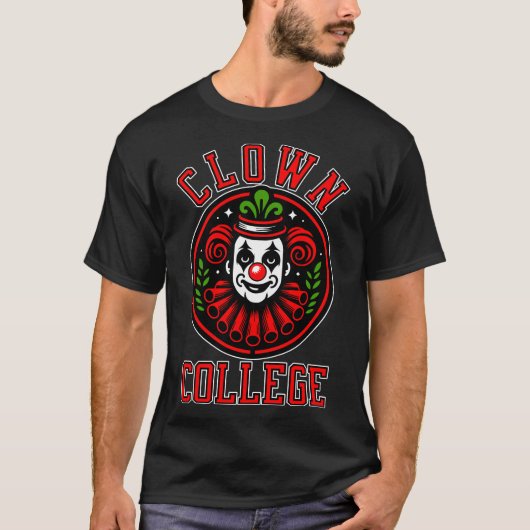 Vintage Clown-Uni T-Shirt (Vorderseite)