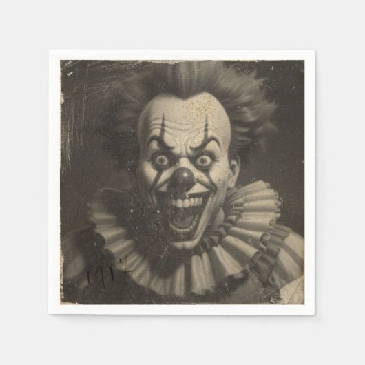 Vintage Clowncocktail-Servietten Serviette (Vorderseite)