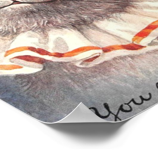 Vintage Clownkatze Poster (Ecke)