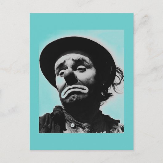 Vintage Clownpostkarte Postkarte (Vorderseite)