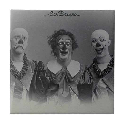 Vintage Clowns Fliese (Vorderseite)
