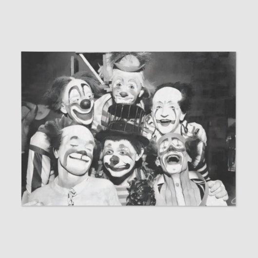 Vintage Clowns Seidenpapier (Vorderseite)